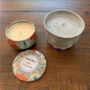 Joya Prism Storm Porcelain Candle Gray Abarli Rose Candle